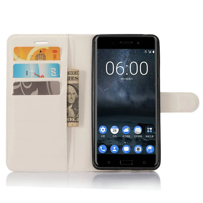Чехол книжка для Nokia 6 2017 кожаный чехол 5 1 Plus 8 2018 телефона|case for nokia|leather casecase |