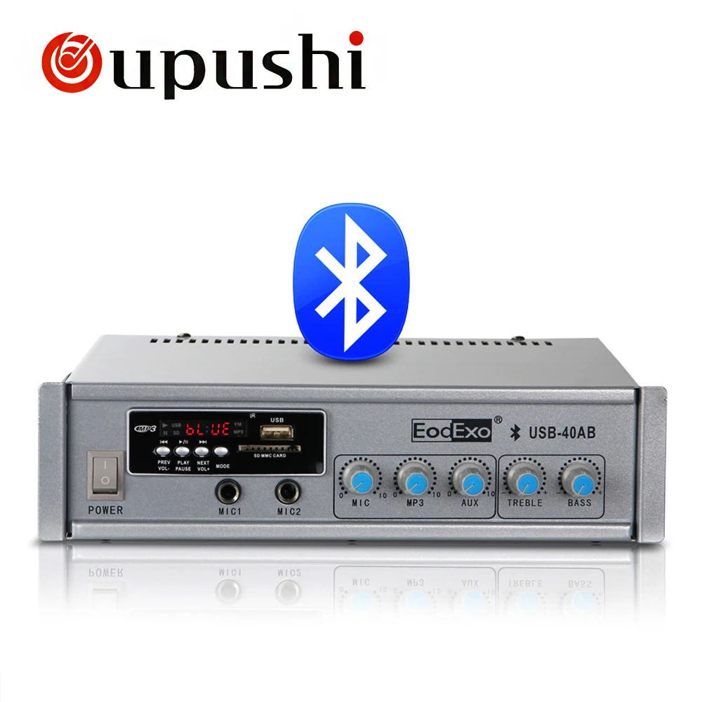 Музыкальная система фонового звука Oupushi Hi-Fi 40 Вт Bluetooth PA USB усилитель с потолочным