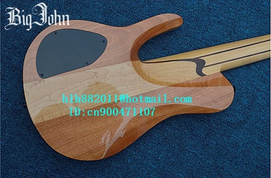 Бесплатная доставка Новый Большой Джон 5 струны бас гитара в естественный цвет с