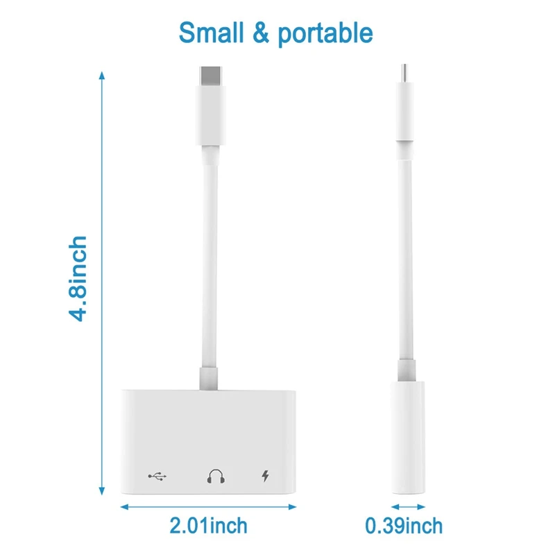 3 в 1 зарядное устройство адаптер для мобильного телефона type C к Usb-C &amp Usb 5 мм