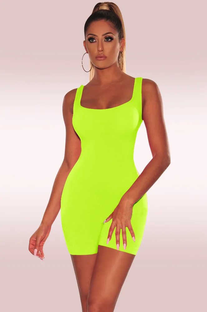 

More Color Jumpsuits For Women Summer 2019 Sleeveless Tank Sexy Playsuit Backless High Stretch Skinny Women Short Romper Bodycon