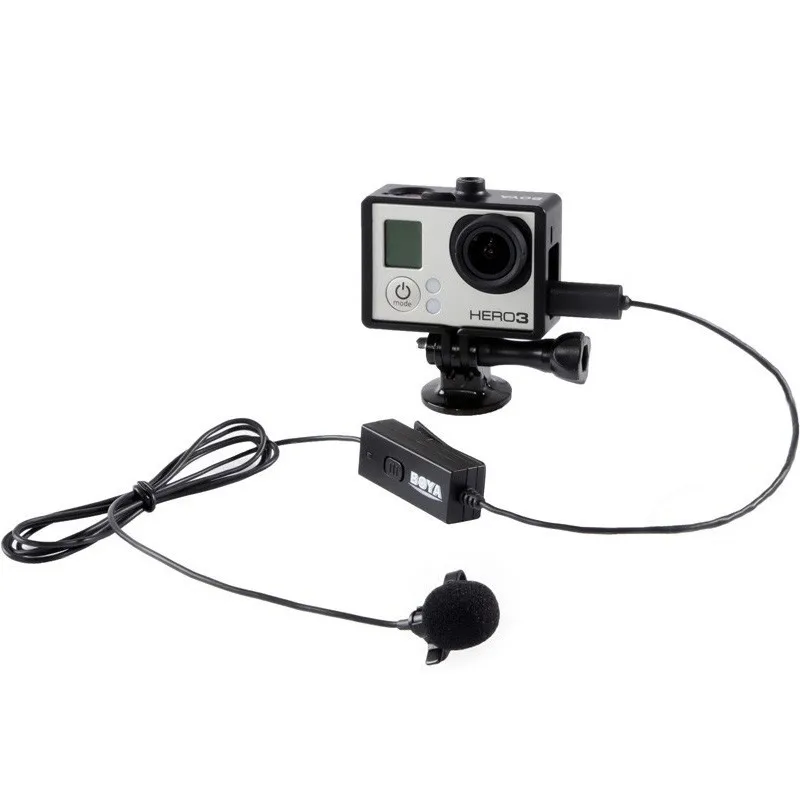 BOYA BY GM10 всенаправленный конденсаторный петличный микрофон для камер GoPro Hero 4 2 3