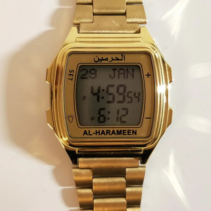 Запрограммированные для молитвы часы с Azan Time для мусульманский для молитв наручные часы с Alfajr Time и Qiblah Направление