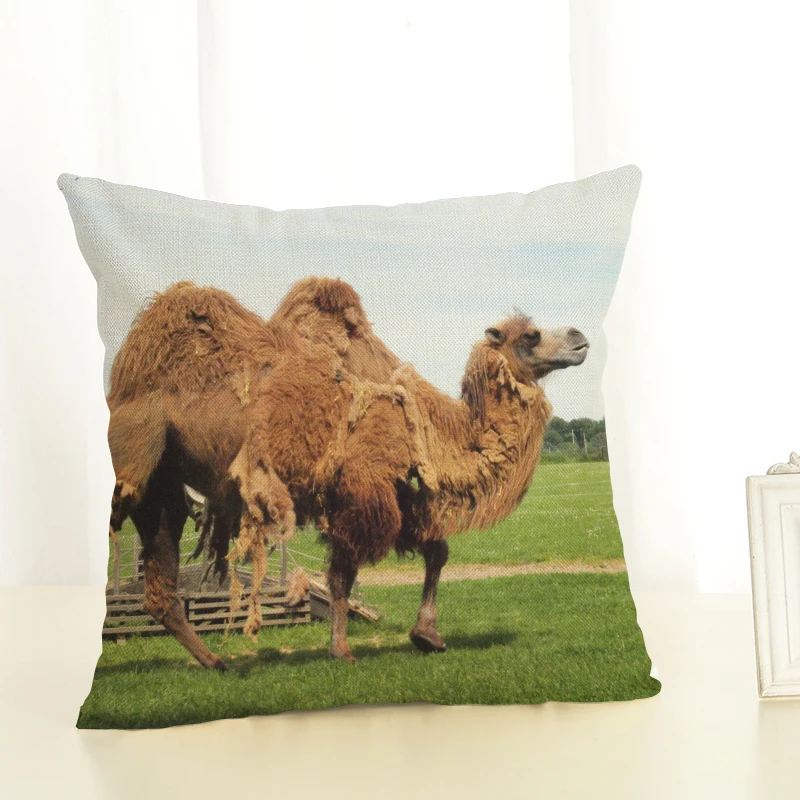 Camel Print Cushion Cover Home Decor Decorative Case Throw Pillow Linen for Sofa Pillows | Дом и сад
