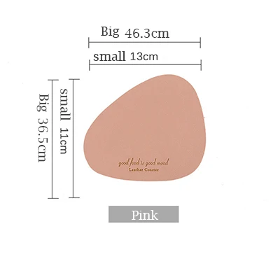 Pink Высокое качество PU настольная подставка простая и креативная Подставка под кружку термостойкая изоляционная подкладка чашки подставки Нескользящие настольные коврики - Цвет: Pink