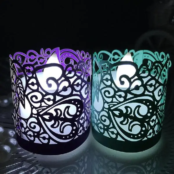 Pearlescent purple AsyPets 20 шт. беспламенный чайный светильник для мерцания светодиодный светильник на батарейках свечи-30 - Цвет: Pearlescent purple