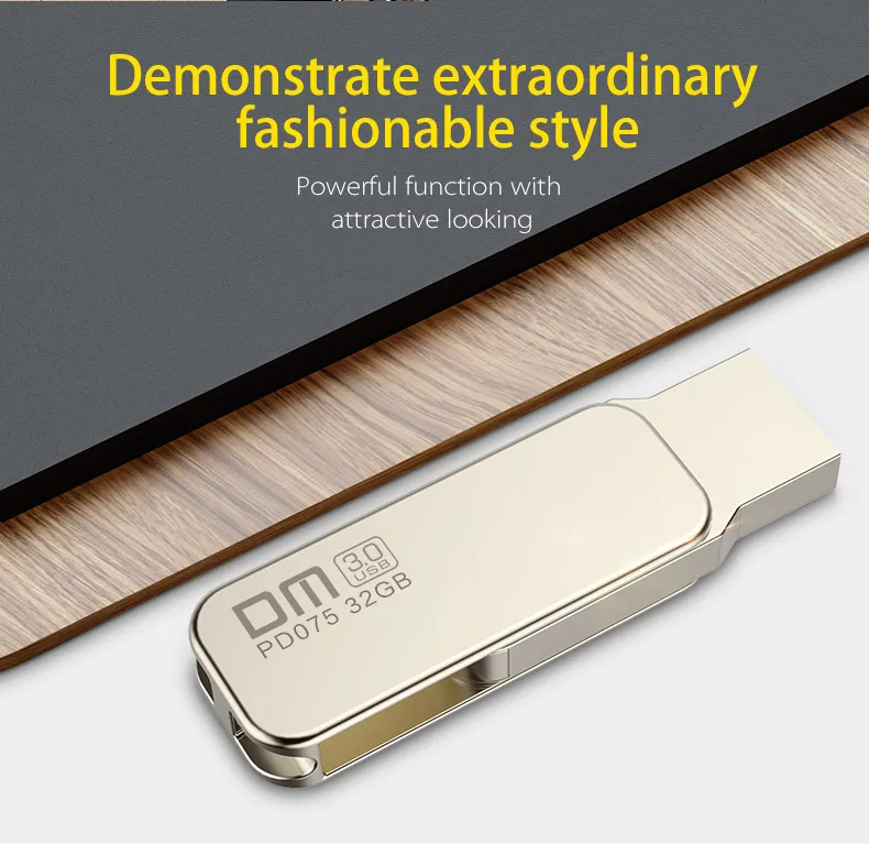 Usb3.0 флэш-накопитель PD075 16 ГБ 32 ГБ 64 ГБ USB флэш-накопитель s Металлический USB 3,0 высокоскоростной накопитель запись с 10 МБ/s-60MB/с