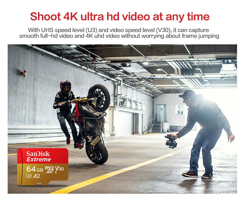 sandisk Extreme Micro SD карта 16 Гб оперативной памяти, 32 Гб встроенной памяти, 64 ГБ 128 256 200 Высокое Скорость 100 МБ/с. слот для карт памяти для мобильного телефона