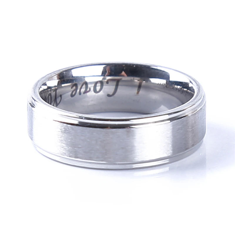&quotI Love You&quot 8MM 6MM Couple Rings Lovers Titanium Ring For Women Wedding Engagement Party Jewelry Accessories Gift | Украшения и