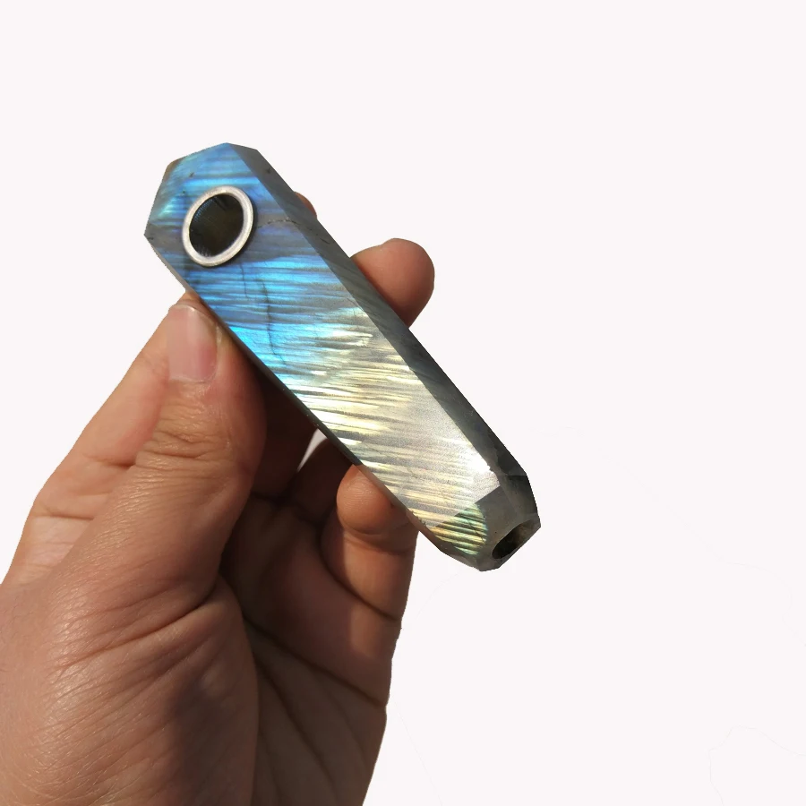 Прямая поставка оптовая продажа натуральный Лабрадорит Кристалл курительная