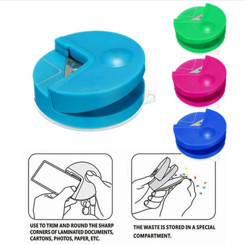 Случайный цвет 1 шт. Новый R4 угловой камбала 4 мм бумажный Дырокол карты Фото Резак