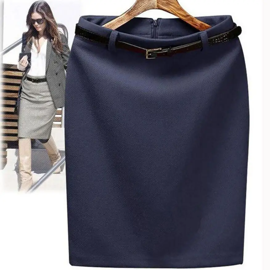 

2021 Autumn Winter Women Straight Skirt Woolen Skirt High Waist Midi Skirt Slim Ol Formal Skirts Women