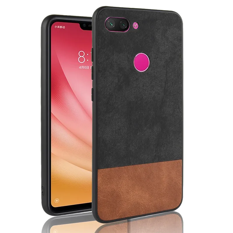 For xiaomi mi 8 lite case cover 6.26 Two colors PC+TPU Luxury leather back shell for Xiaomi mi8 coque |