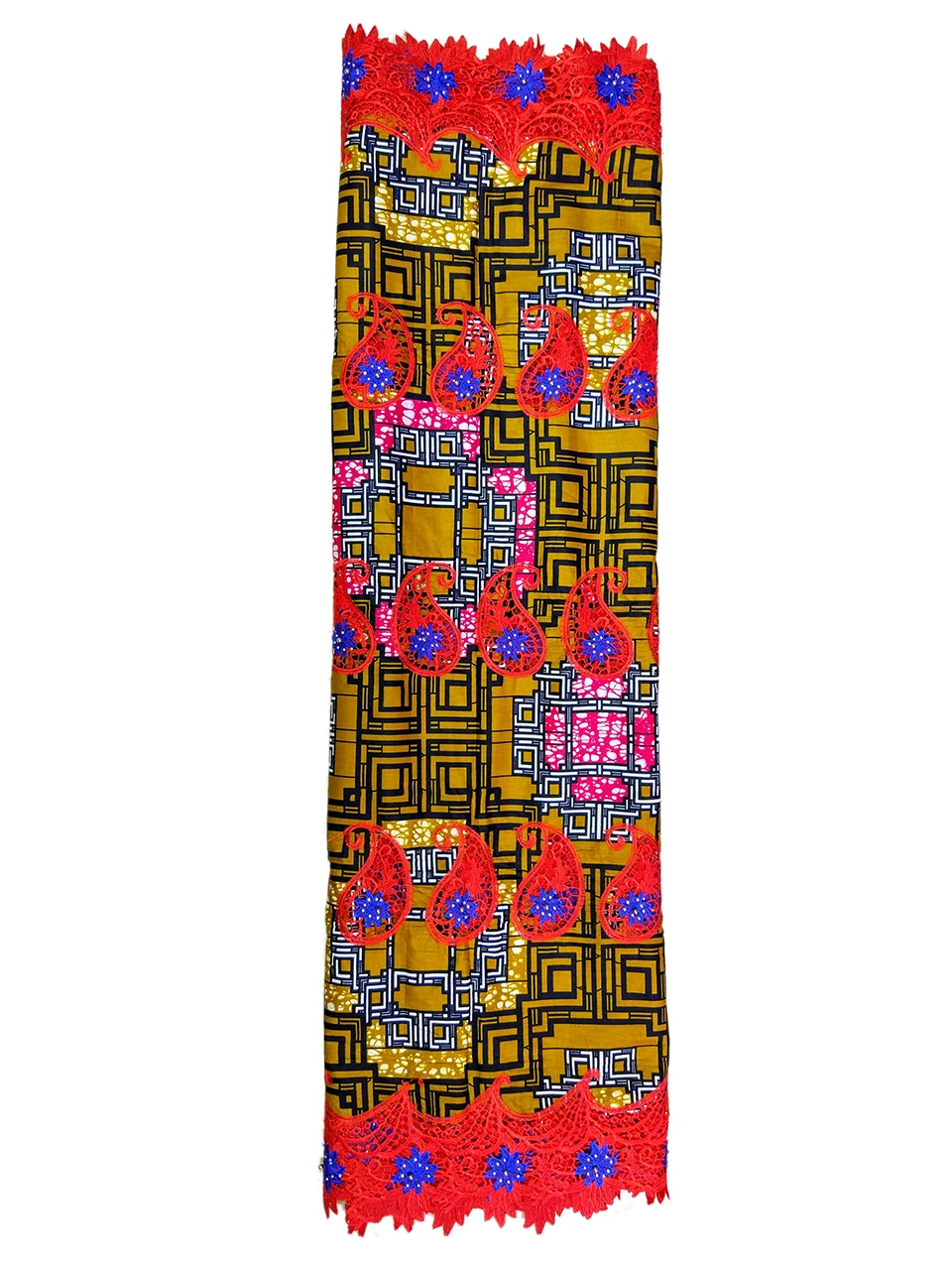 Tissus Africaine воск с кружевом Африканский ткань Brodery для платья делая LBLLK 1|lace fabric|lace