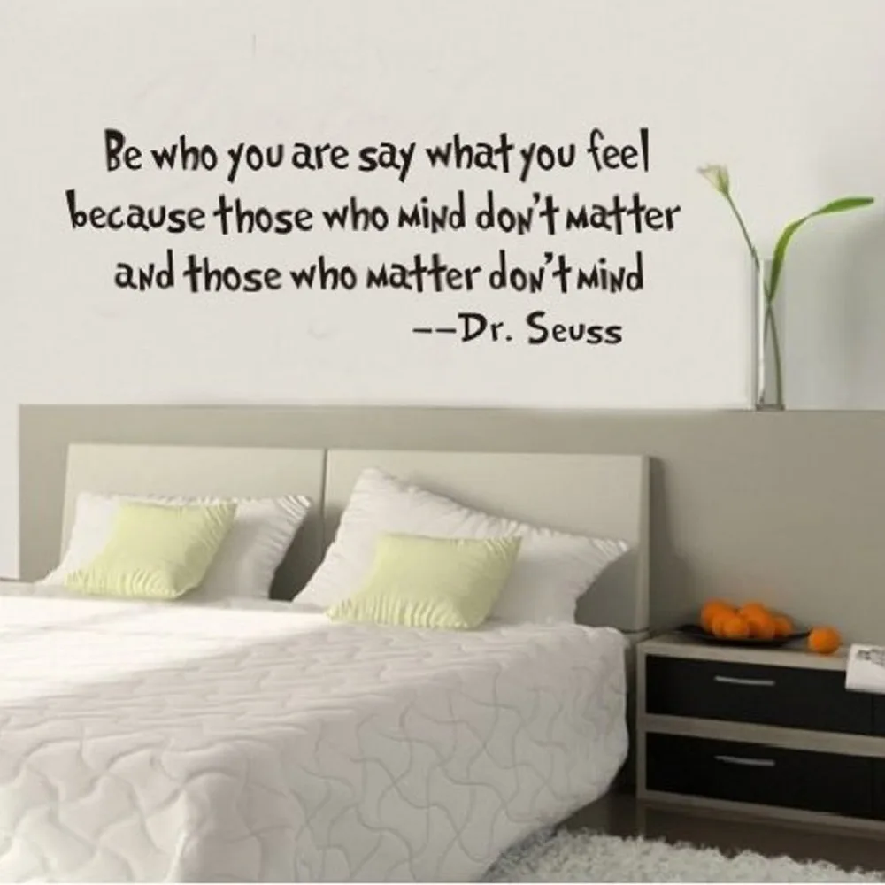 DIY стикер на стену &quotBE WHO YOU&quot слоган английском языке виниловые наклейки стены