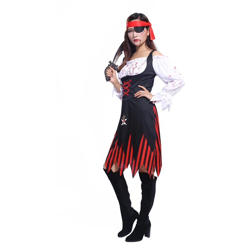 2016 костюм на Хэллоуин маскарадный Карибские Пираты Карибского моря Женский