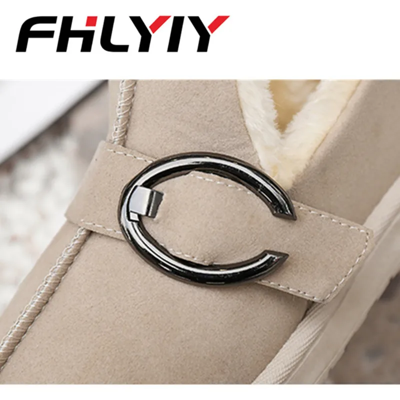 FHLYIY/зимняя теплая рабочая обувь уличные Зимние ботильоны короткая осенне-зимняя