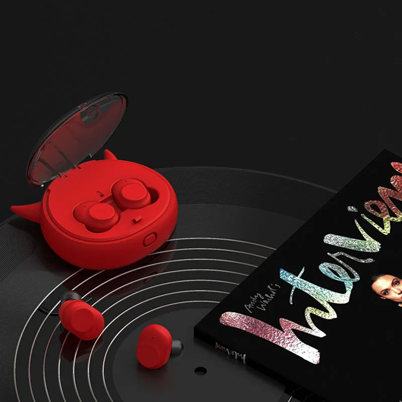 Беспроводные миниатюрные наушники TWS с Bluetooth маленькие портативные Demon