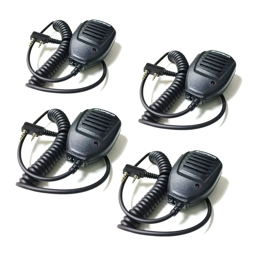 4pcs 5R Microphone 5 шт портативная рация ручной микрофон для Baofeng UV-5R радио с PTT микрофоном K портом портативная радиоколонка для UV 5R 82 888s - Цвет: 4pcs 5R Microphone