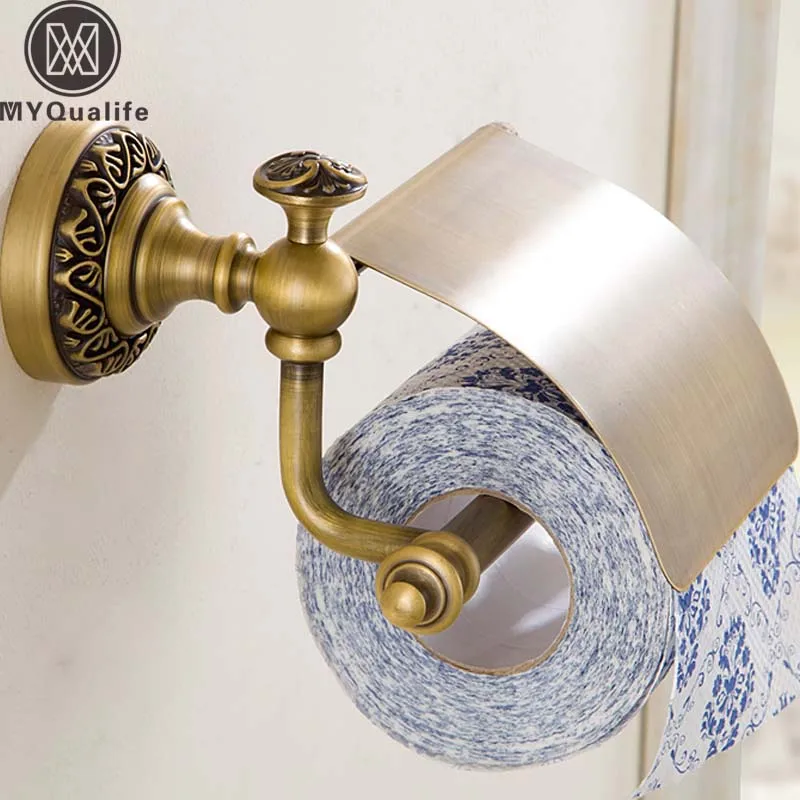 Оптом и в розницу художественный держатель для туалетной бумаги латунный