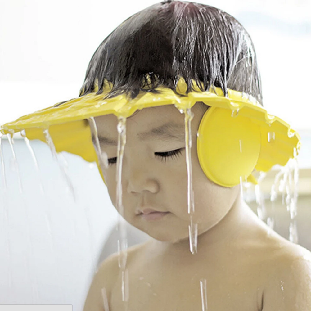 

1pc Safe Shampoo Shower Bathing Bath Protect Soft Cap Hat For Baby Wash Hair Shield Children Bathing Shower Cap Hat