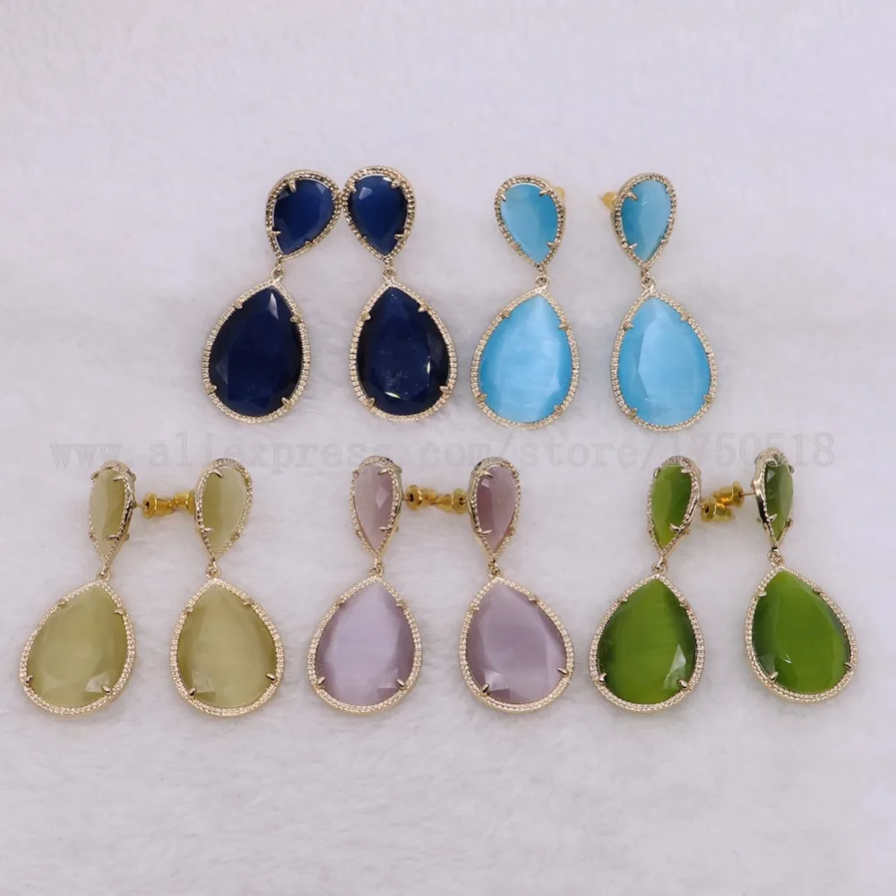 

Natural stone earrings dangle earring high quality stone drop earrings fashion druzy earrings 1032