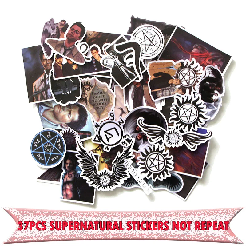 37 шт Сверхъестественное SPN креативный значок DIY декоративные наклейки мультяшный стиль для DIY PC стены ноутбук телефон Скрапбукинг E0009