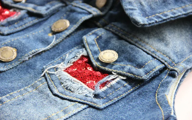 Детский жилет R &amp Z Новинка весна-осень 2019 джинсовый для девочек в европейском и