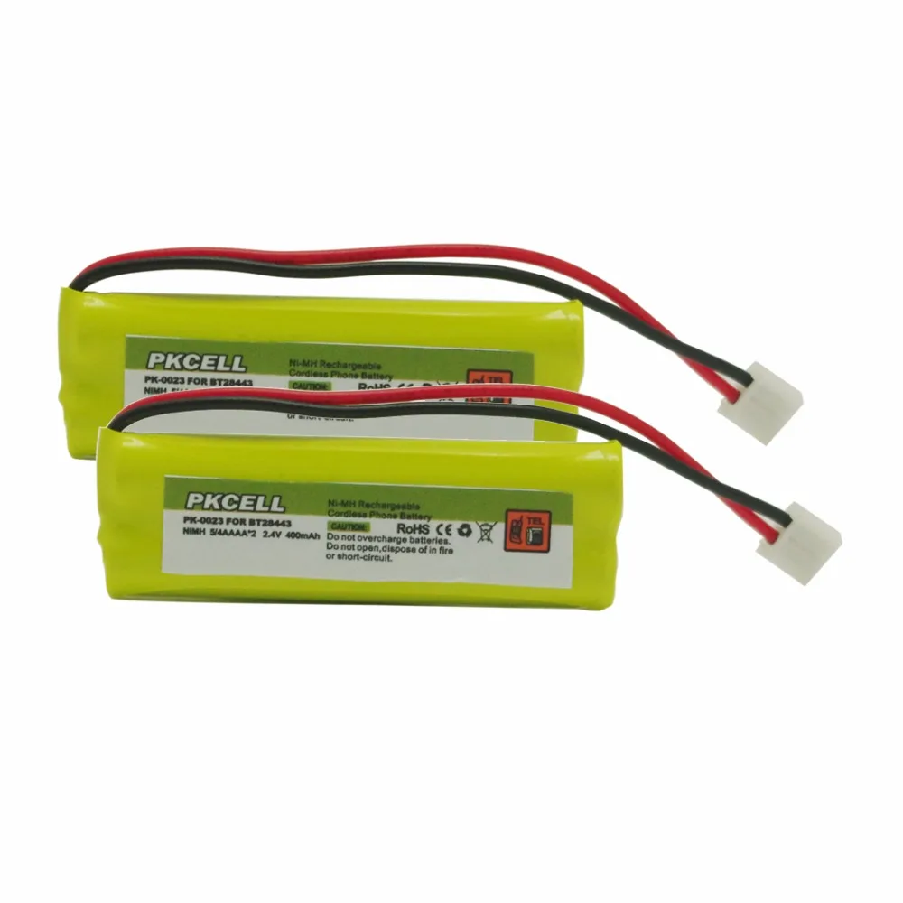 2 шт PKCELL 2,4 V 400mAh беспроводной телефон Ni-MH домашний телефон Аккумулятор для CPH-518D/BT-28443/BT-18443