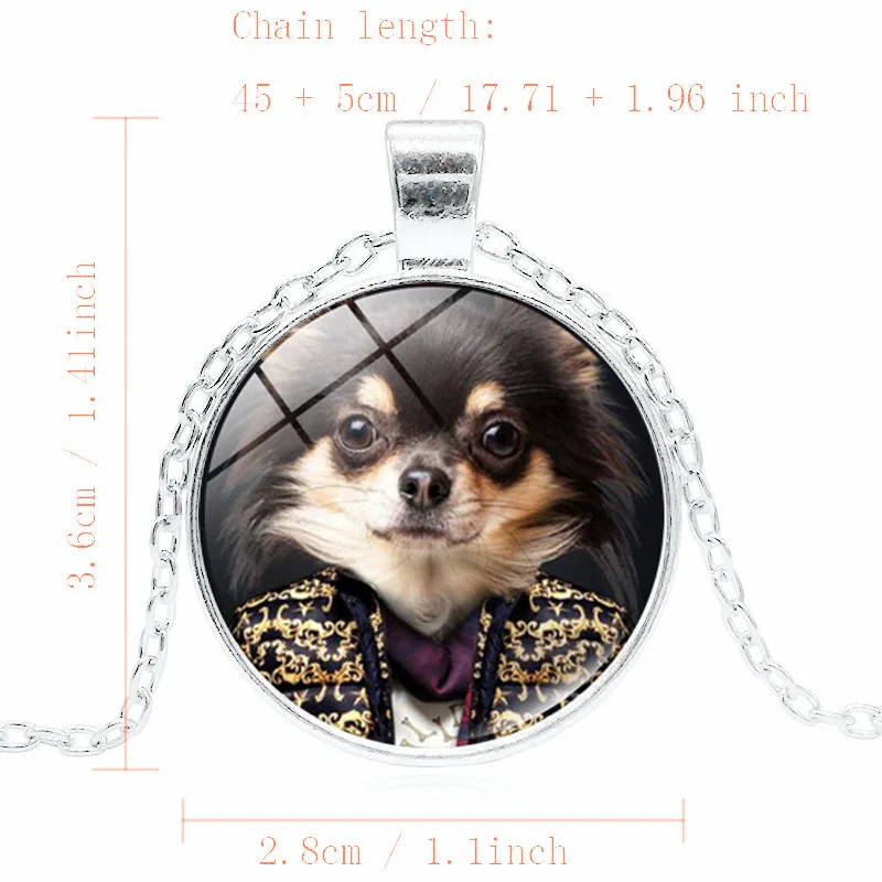 XUSHUI XJ Time драгоценный камень ожерелье кулон Ротвейлер Собака стеклянный купол