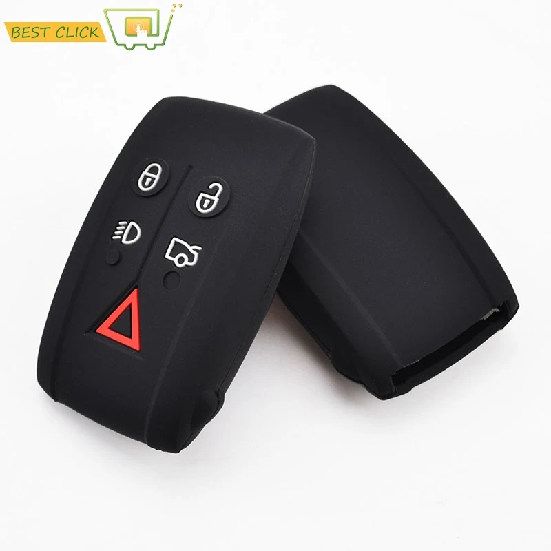 

Silicone Key Case Cover For Jaguar XK XF XJ8 XK8 XRR X-TYPE Keyless Fob Shell Skin Keyring Key Chain Holder Protector