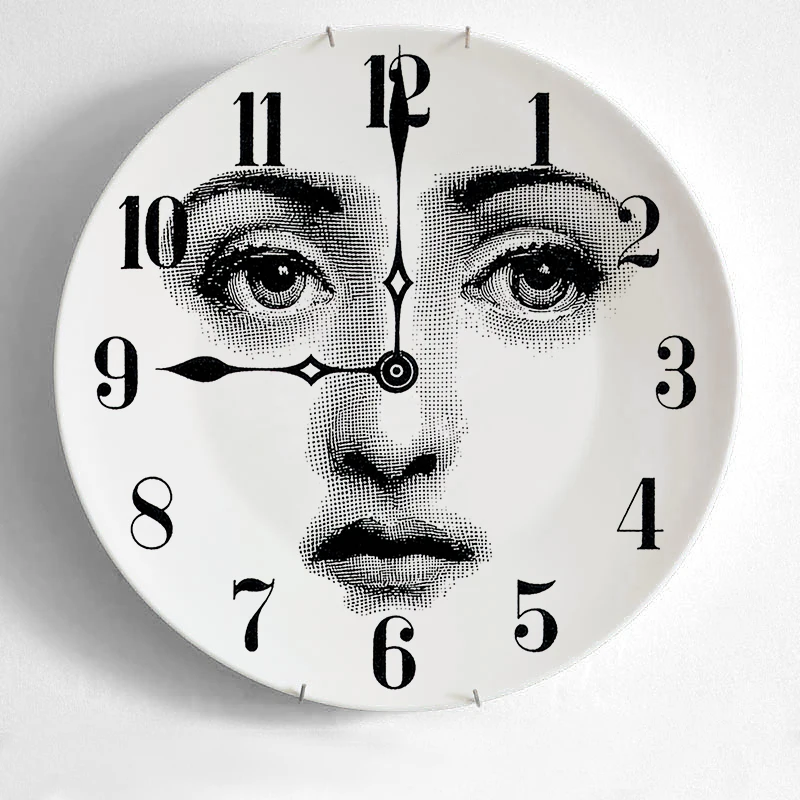 19 10-дюймовая шпилька для Fornasetti таблички для дома украшения Рождественские украшения для ужина пластина декоративная настенная посуда черный, белый цвет настенные тарелки - Цвет: 19