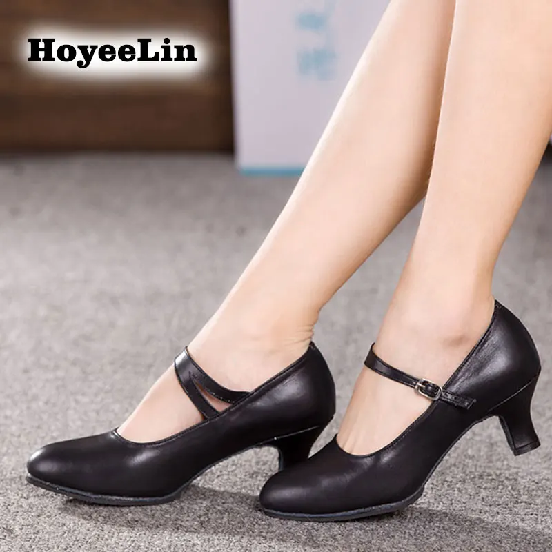 Женские кожаные туфли для танго и фламенко HoYeeLin современные танцевальные с