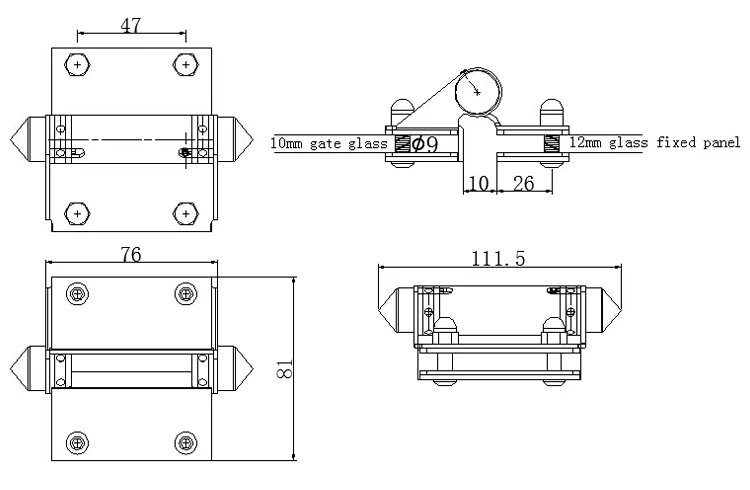 2 шт. самозакрывающиеся петли стеклянных нержавеющая сталь польский шарнир