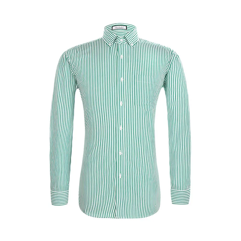 Мужская хлопковая Рубашка классическая полосатая рубашка с длинным рукавом