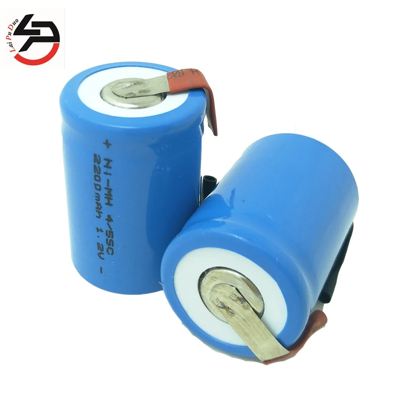 2 шт. аккумуляторные батарейки 4/5SC Ni MH 2200 мАч|rechargeable battery| |