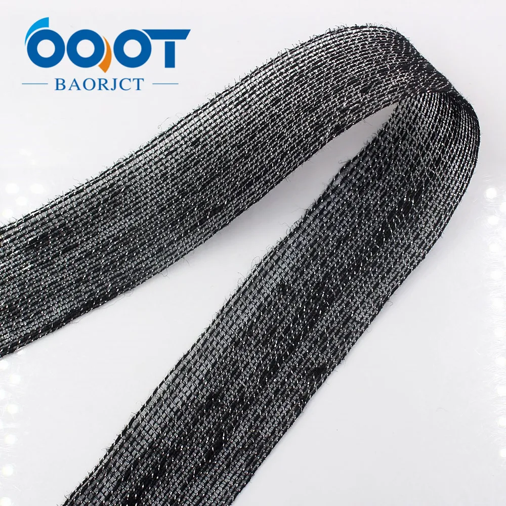 Льняная Блестящая лента OOOT BAORJCT 10 ярдов 38 мм ручная работа повязка на голову с