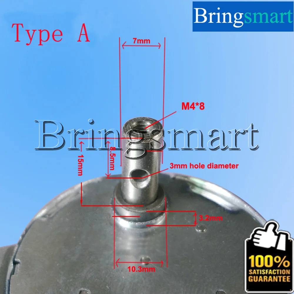 Bringsmart небольшой Электрический мотор 110v 220v AC синхронный двигатель TYC-50 редуктор с цельнометаллическим Шестерни мотор