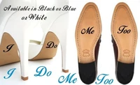 2pcsset i do me too personalised wedding shoes decal vinyl novelty cute stickers for wedding accessories stickers muraux d764