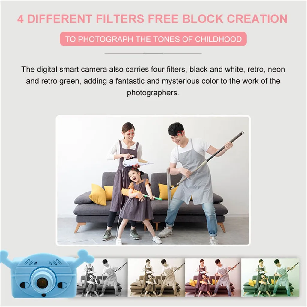 Детская цифровая камера 2 0 LCD мини HD 1080P детская aksiyon kamera Sports|Любительские