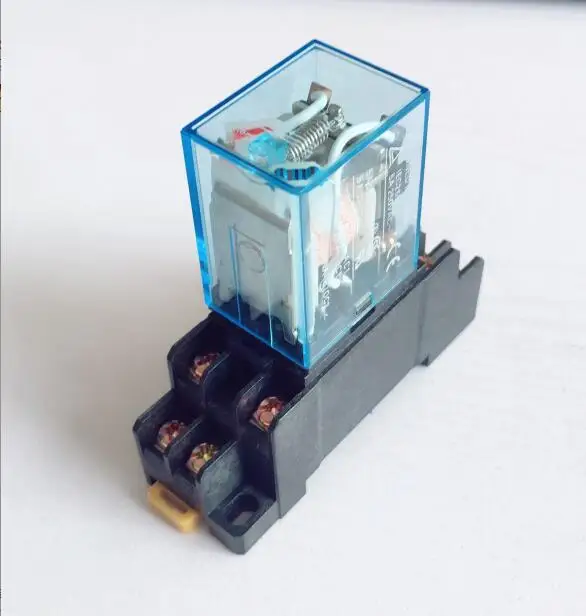 Промежуточное реле MY2NJ маленькое электромагнитное с основанием DPDT 8 контактов DC12V