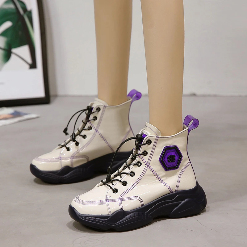 Size35-40 2018 новые ботильоны Для женщин классические сапоги осень на платформе