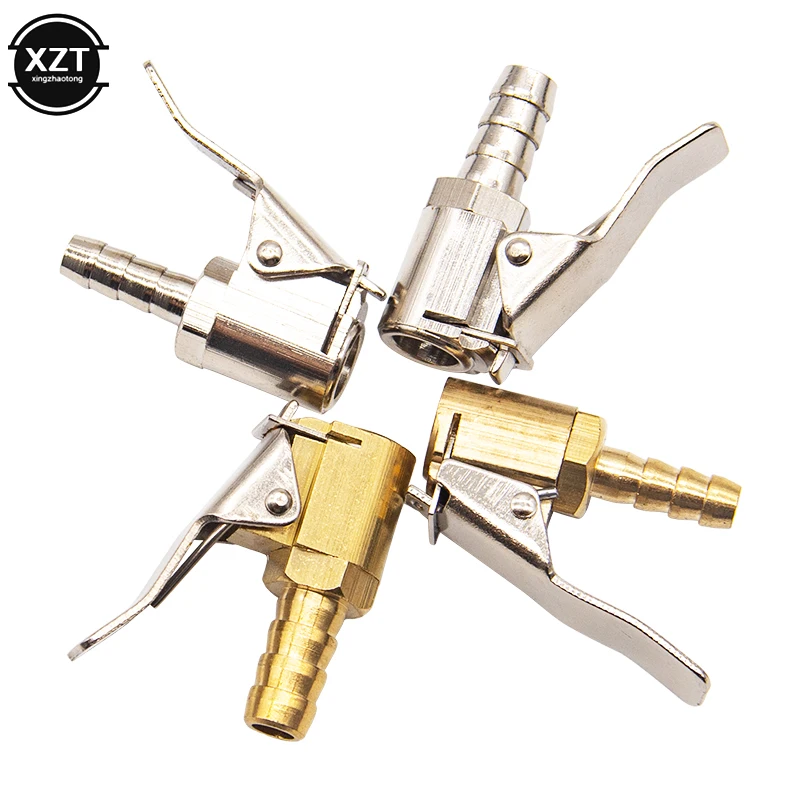 

Car Auto Brass 6mm 8mm Tyre Wheel Tire Air Chuck Inflator Pump Valve Clip Clamp Connector Adapter Car-styling