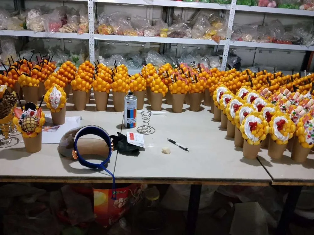 Имитационное яйцо модель вафельного дисплея поддельная еда мороженое eggettes