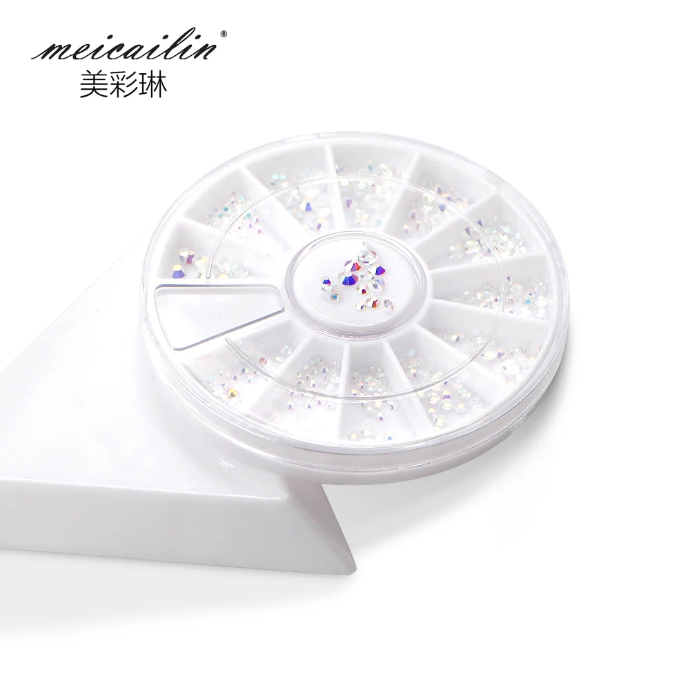 Смешанный размер прозрачные AB стеклянные стразы для дизайна ногтей Декорации