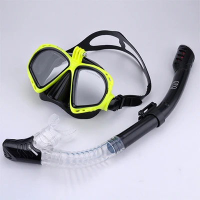 Mask Snorkel set Анти-Туман Маска для дайвинга силиконовая маска трубка профессиональное подводное плавание очки чехол для GoPro Xiaomi Yi камеры аксессуары - Цвет: Mask Snorkel set