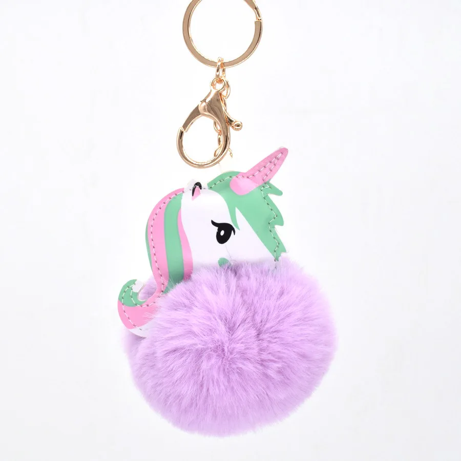 Kawaii Единорог Мягкие игрушки брелок Unicornio ключ кулон Забавные животные Дети