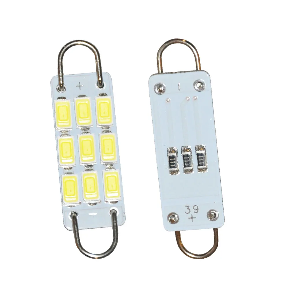 10 шт. гирлянда купол 39 мм 42 44 9SMD 5630 белый жесткий светодиодный светильник с картой