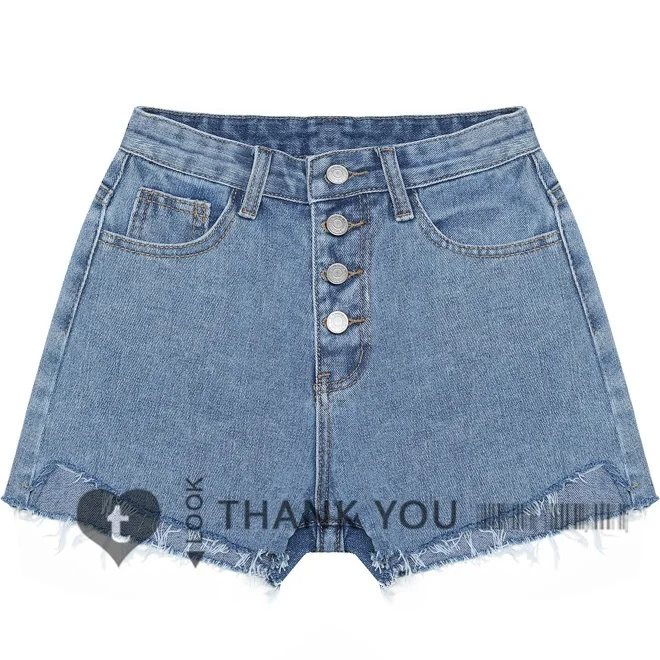 Women Denim Shorts 2018 Summer Fashion High Rise Vintage Cut Off Raw Button Fly Frayed Short Jean Hot Pants Black Blue White |