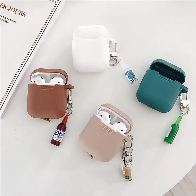 Чехол для наушников и Airpods портативная Силиконовая Круглая мини коробка чехол Air